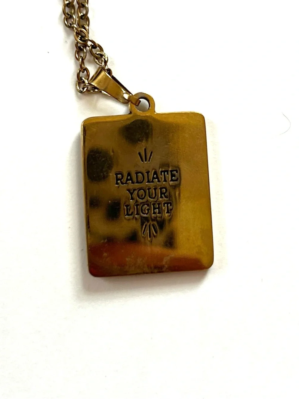 Goddess Provisions Sun Tarot Pendant Necklace - Gold Tone